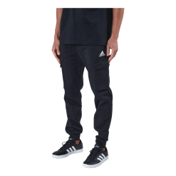 ADIDAS Essentials Fleece Regular Tapered Cargo Joggers Black