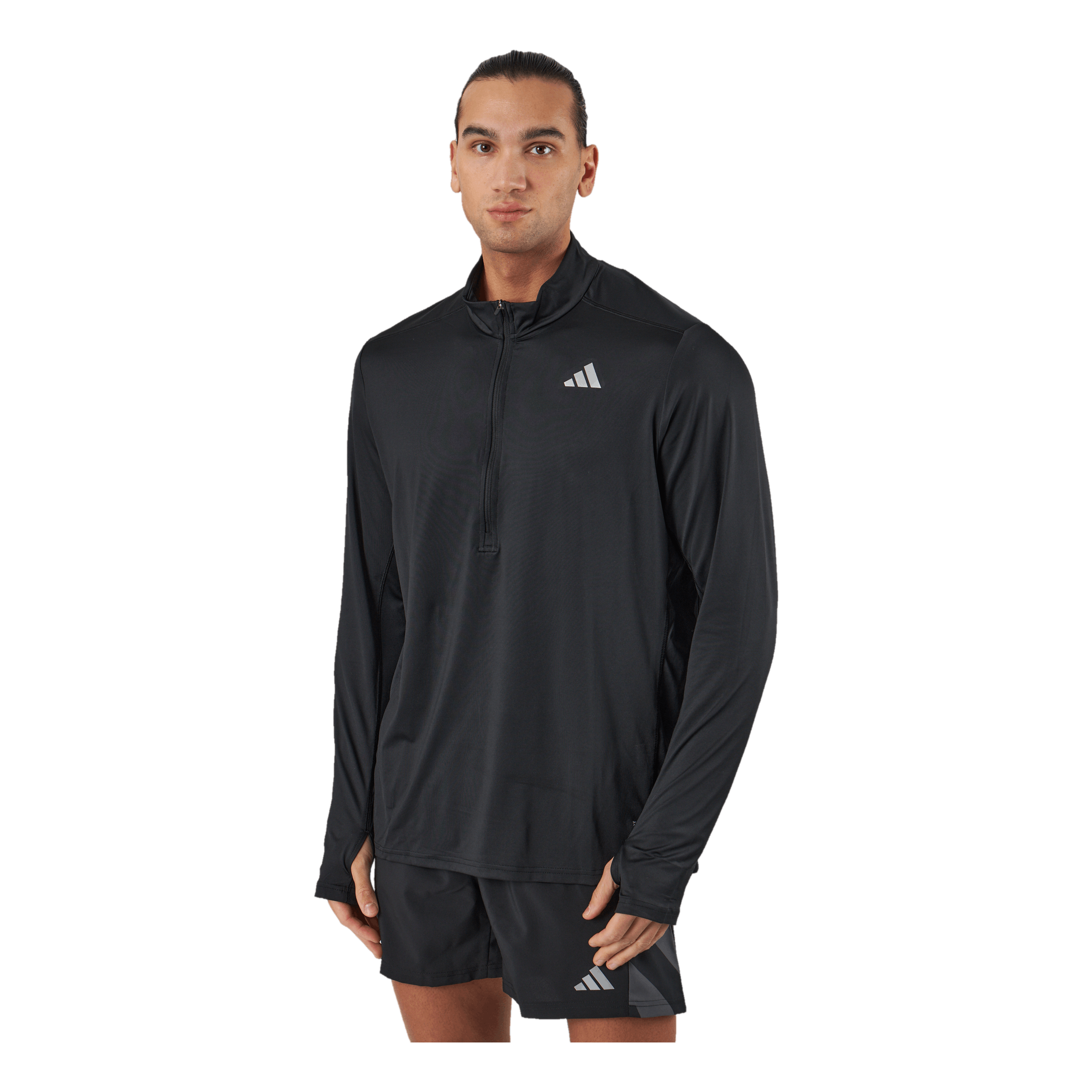 ADIDAS Own The Run 1/2 Zip Long-Sleeve Top Black 1 ADIDAS Own The Run 1/2 Zip Long-Sleeve Top Black