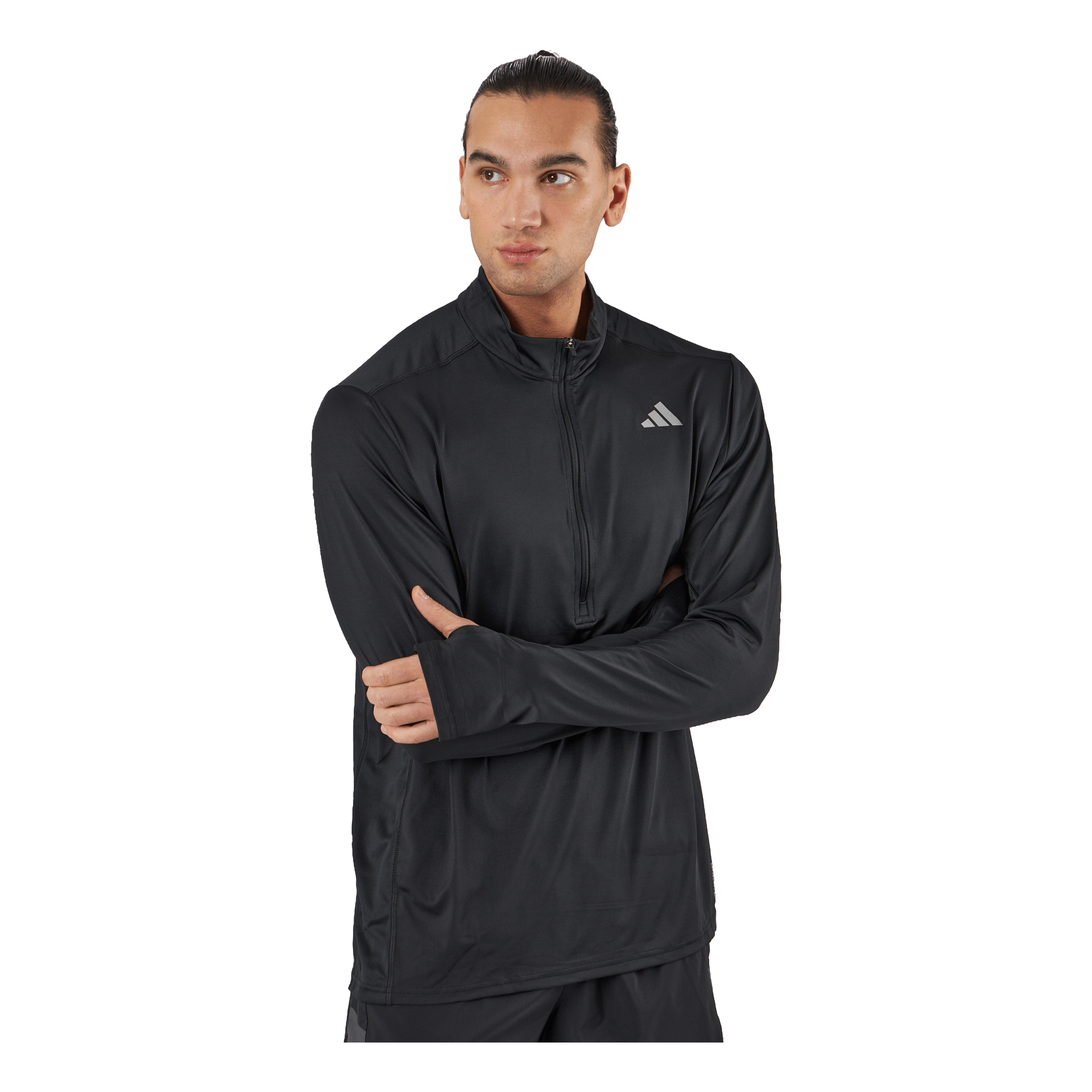 ADIDAS Own The Run 1/2 Zip Long-Sleeve Top Black 2 ADIDAS Own The Run 1/2 Zip Long-Sleeve Top Black - Image 2