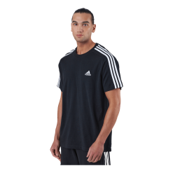 ADIDAS Essentials Single Jersey 3-Stripes T-Shirt Black