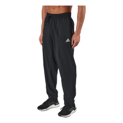 ADIDAS AEROREADY Essentials Stanford Open Hem Embroidered Small Logo Tracksuit Bottoms Black