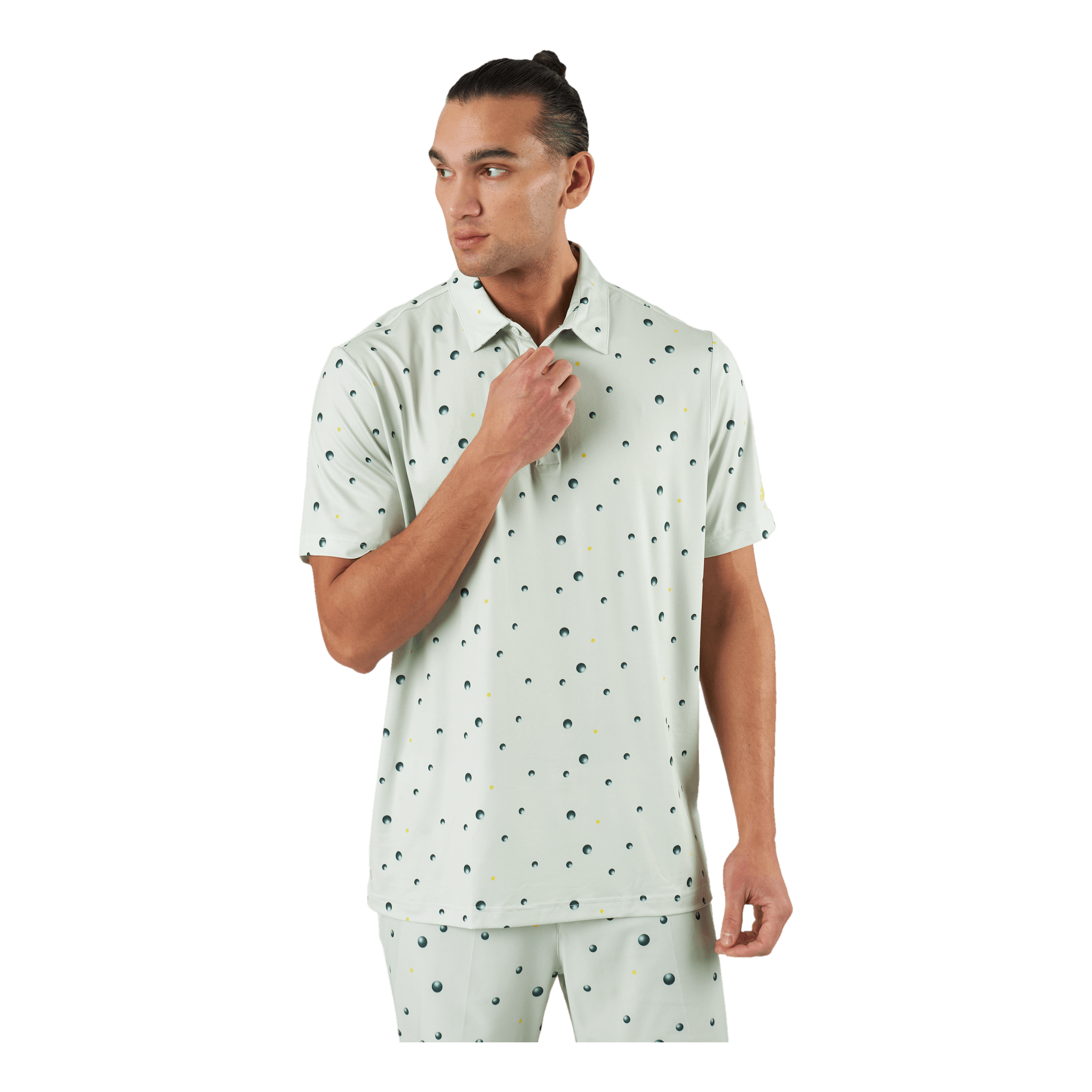 Adidas Ultimate 365 Allover Print Polo White/Green 1 Adidas Ultimate 365 Allover Print Polo White/Green