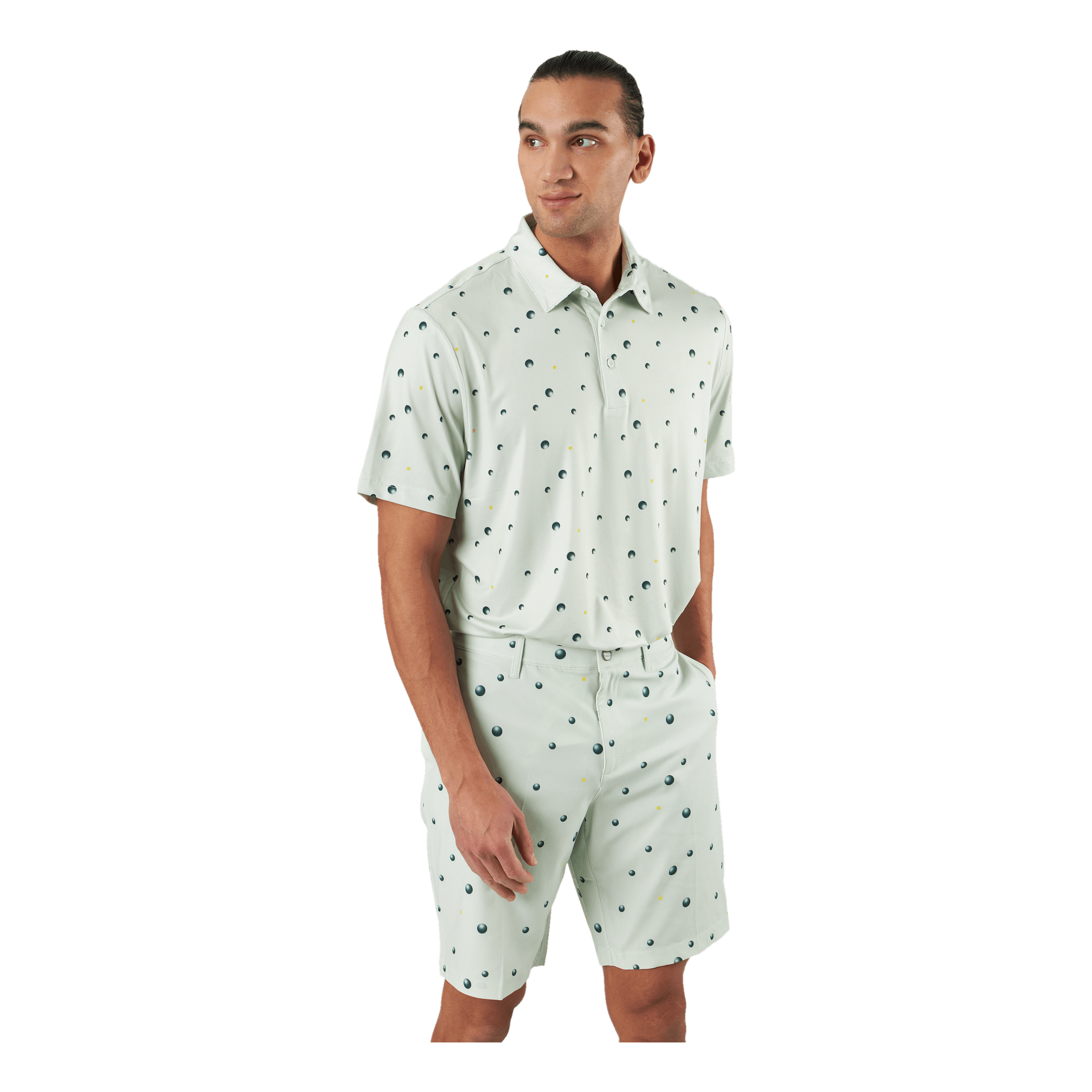 Adidas Ultimate 365 Allover Print Polo White/Green 6 Adidas Ultimate 365 Allover Print Polo White/Green - Image 6