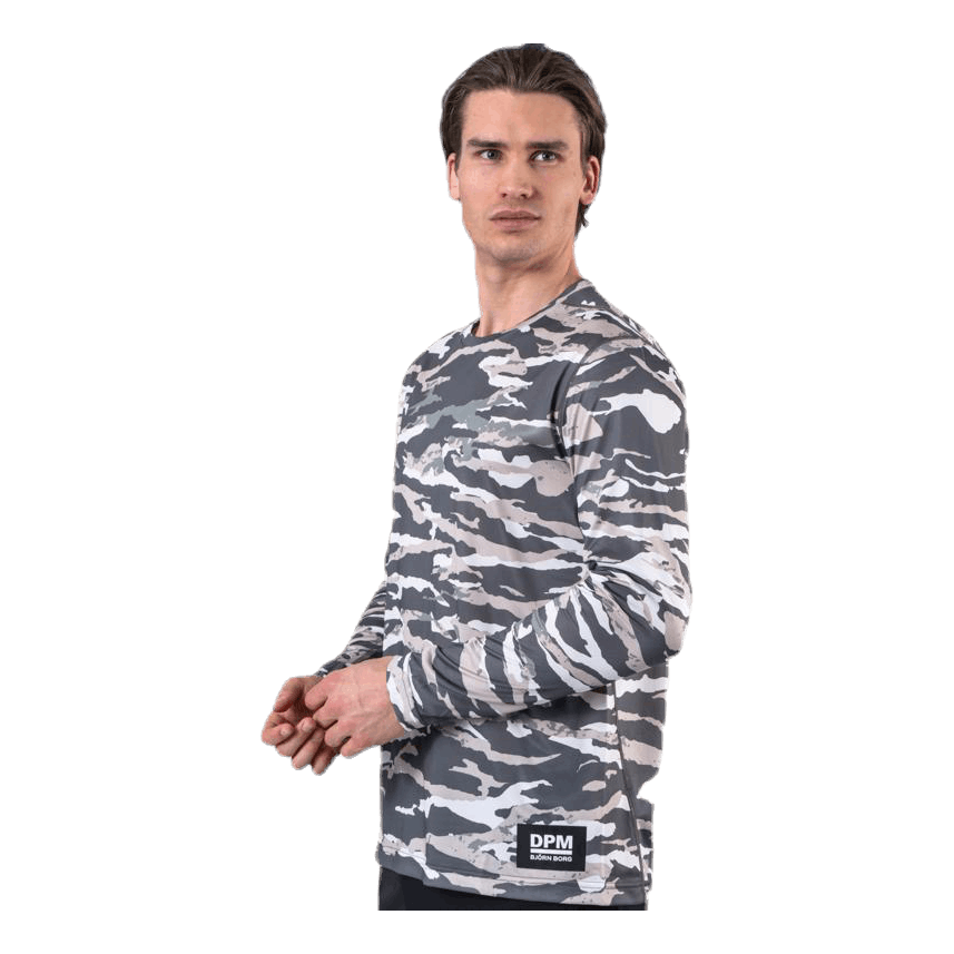 BJØRN BORG Axton LS Tee Green/Grey 2 BJØRN BORG Axton LS Tee Green/Grey - Image 2