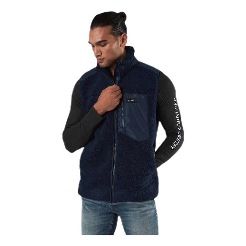 Frontier Titus Pile Vest Blue 1 Frontier Titus Pile Vest Blue