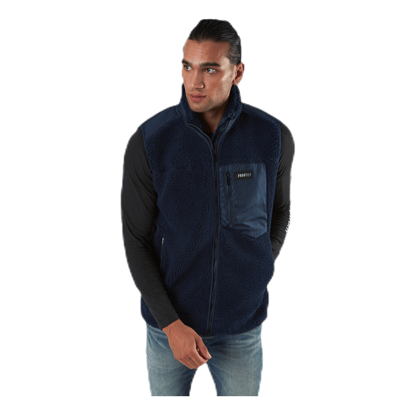 Frontier Titus Pile Vest Blue 2 Frontier Titus Pile Vest Blue - Image 2