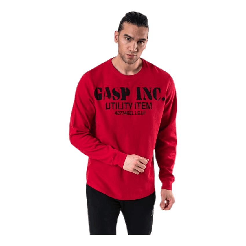 GASP Thermal Gym Sweater Red 1 GASP Thermal Gym Sweater Red