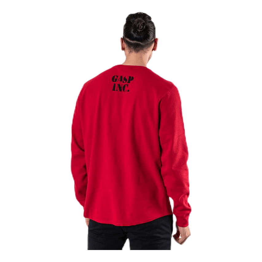 GASP Thermal Gym Sweater Red 3 GASP Thermal Gym Sweater Red - Image 3