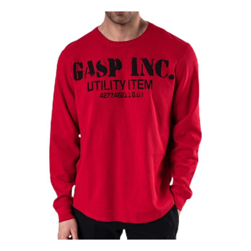 GASP Thermal Gym Sweater Red 5 GASP Thermal Gym Sweater Red - Image 5