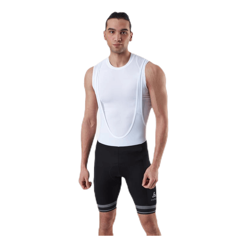 Odlo Fujin Tights Short Suspenders Bib White/Black 1 Odlo Fujin Tights Short Suspenders Bib White/Black