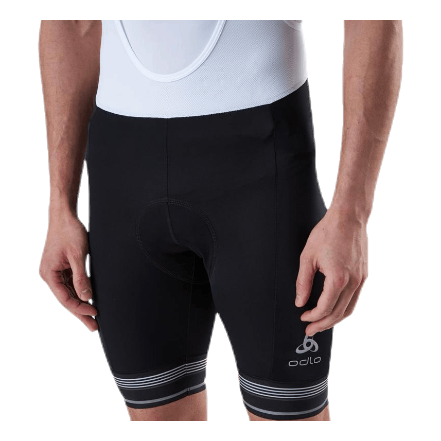 Odlo Fujin Tights Short Suspenders Bib White/Black 4 Odlo Fujin Tights Short Suspenders Bib White/Black - Image 4