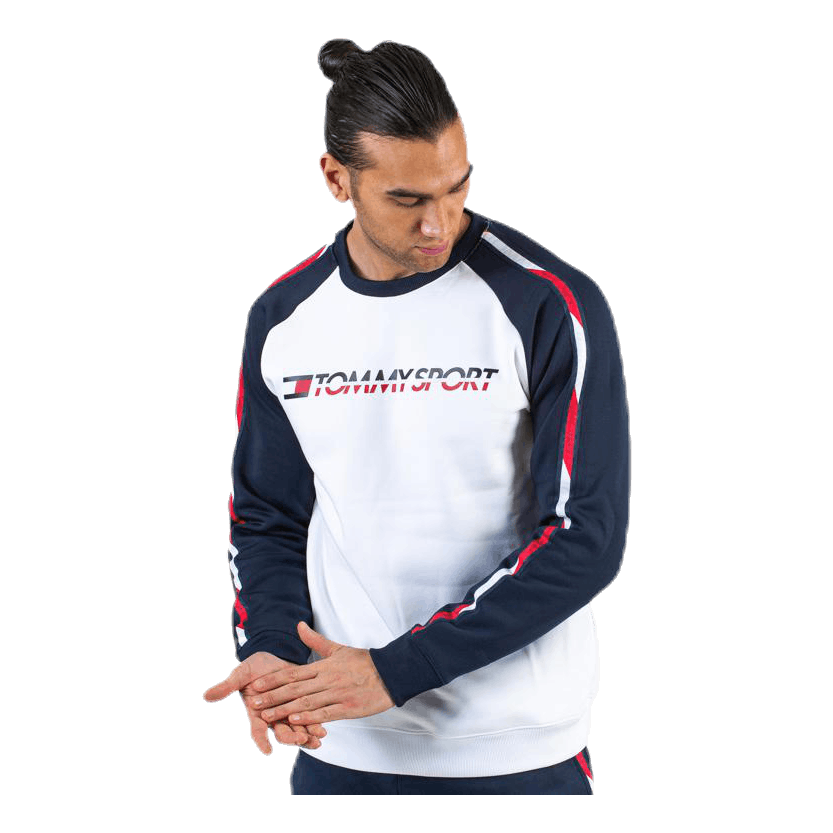 Tommy Hilfiger Sport Fleece Tape Crew White 4 Tommy Hilfiger Sport Fleece Tape Crew White - Image 4
