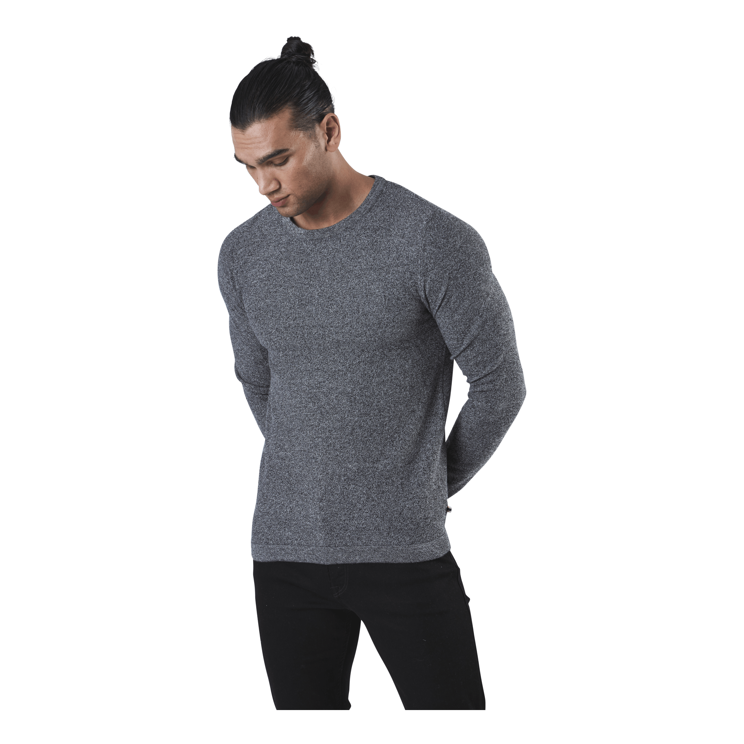 Jack & Jones Rob Knit Crew Neck Black 1 Jack & Jones Rob Knit Crew Neck Black