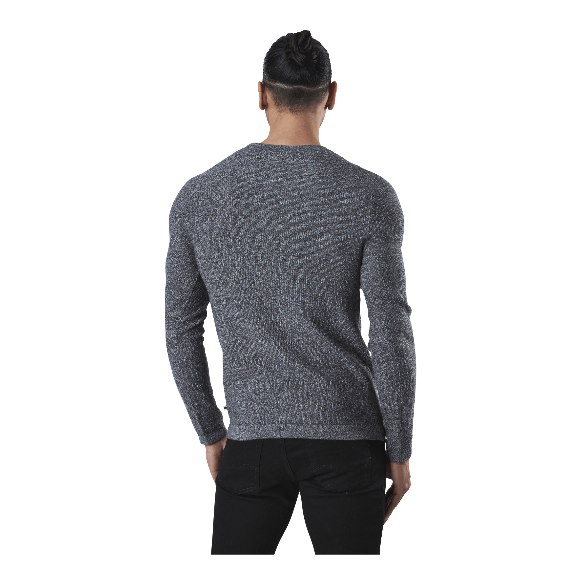 Jack & Jones Rob Knit Crew Neck Black 2 Jack & Jones Rob Knit Crew Neck Black - Image 2