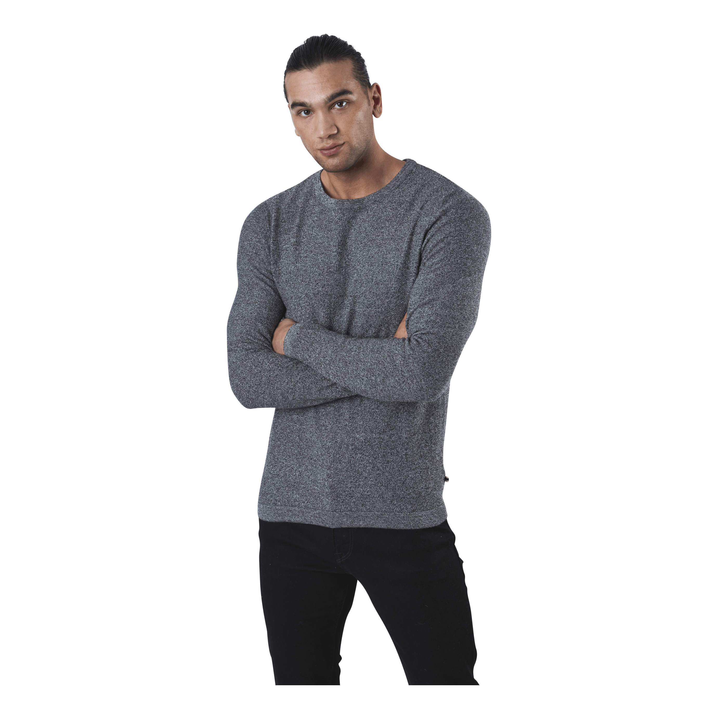 Jack & Jones Rob Knit Crew Neck Black 3 Jack & Jones Rob Knit Crew Neck Black - Image 3